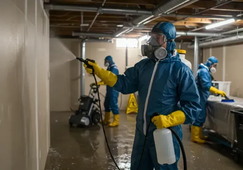 Basement Sanitization and Antimicrobial Treatment process in Camas County, ID