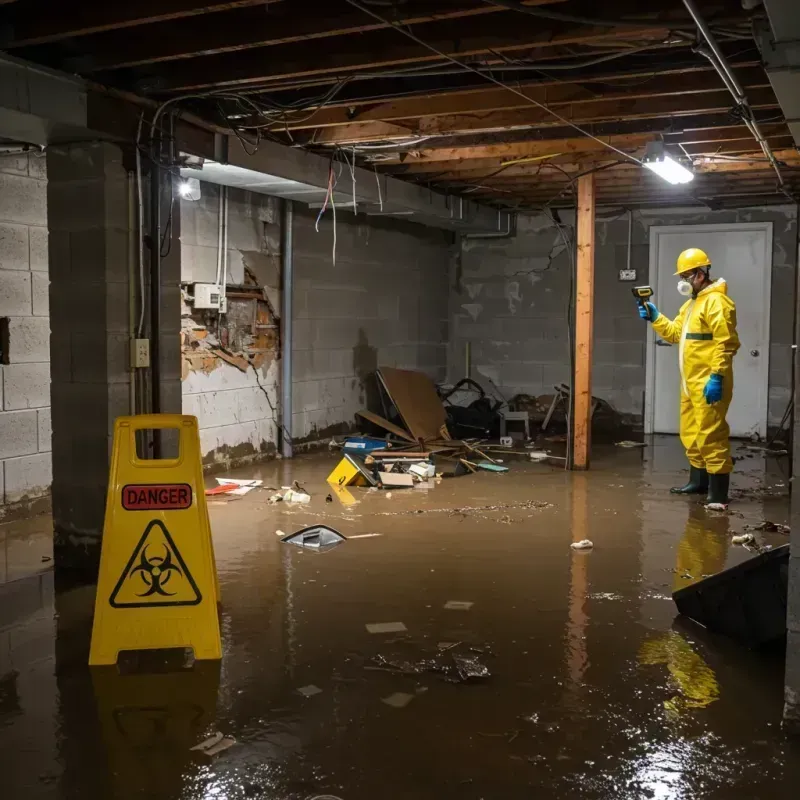 Flooded Basement Electrical Hazard in Camas County, ID Property