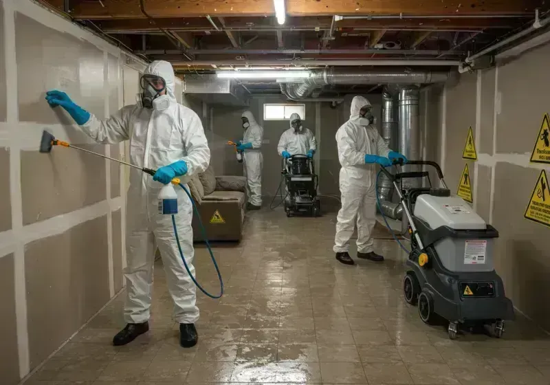 Basement Moisture Removal and Structural Drying process in Camas County, ID